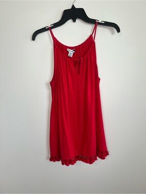 Tommy Bahama Red Spaghetti-Strap Tassel-Hem Camisole